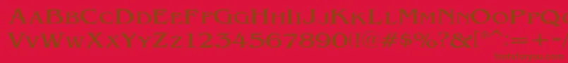 VtcVictorianlintSc-fontti – ruskeat fontit punaisella taustalla