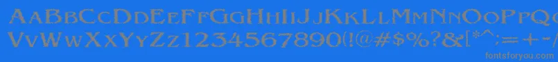 フォントVtcVictorianlintSc – 青い背景に灰色の文字