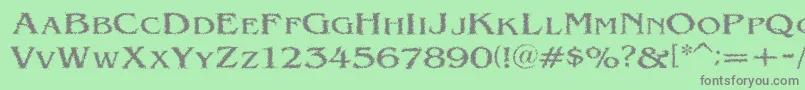 Шрифт VtcVictorianlintSc – серые шрифты на зелёном фоне