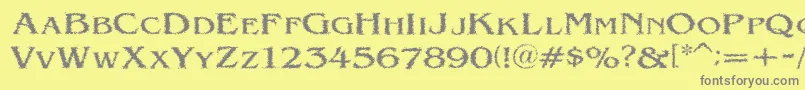 VtcVictorianlintSc Font – Gray Fonts on Yellow Background