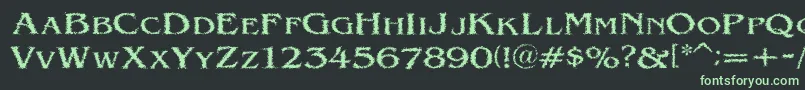 VtcVictorianlintSc-fontti – vihreät fontit mustalla taustalla