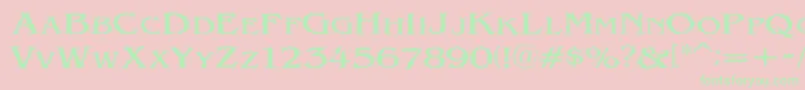 VtcVictorianlintSc Font – Green Fonts on Pink Background