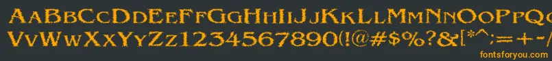VtcVictorianlintSc Font – Orange Fonts on Black Background
