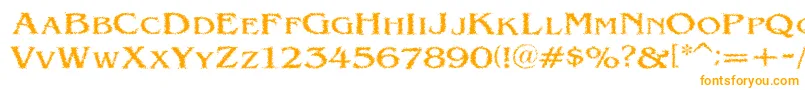 Шрифт VtcVictorianlintSc – оранжевые шрифты на белом фоне