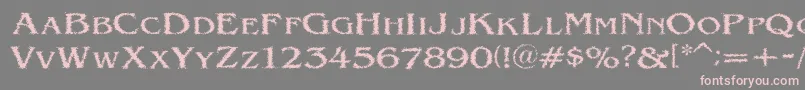 VtcVictorianlintSc-fontti – vaaleanpunaiset fontit harmaalla taustalla