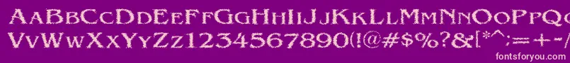 VtcVictorianlintSc-fontti – vaaleanpunaiset fontit violetilla taustalla