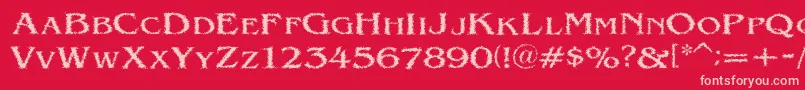 Шрифт VtcVictorianlintSc – розовые шрифты на красном фоне