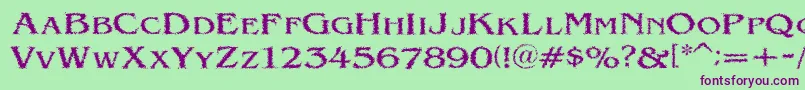 VtcVictorianlintSc Font – Purple Fonts on Green Background