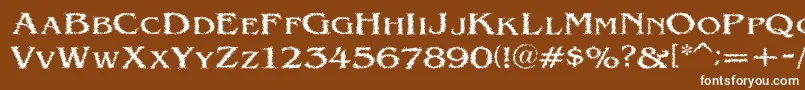 VtcVictorianlintSc Font – White Fonts on Brown Background