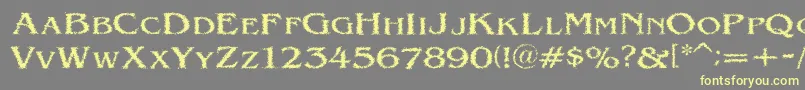 Шрифт VtcVictorianlintSc – жёлтые шрифты на сером фоне
