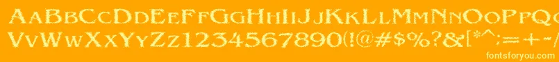 VtcVictorianlintSc Font – Yellow Fonts on Orange Background