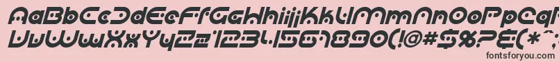 Шрифт Sfplanetaryorbiter Italic – чёрные шрифты на розовом фоне