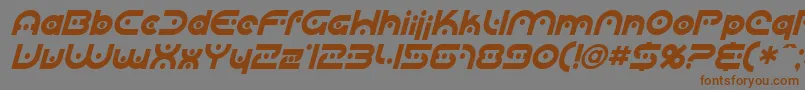 Sfplanetaryorbiter Italic-fontti – ruskeat fontit harmaalla taustalla