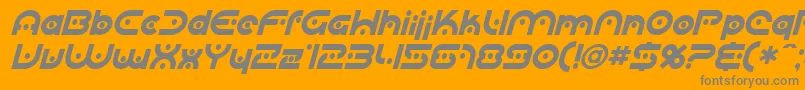 fuente Sfplanetaryorbiter Italic – Fuentes Grises Sobre Fondo Naranja