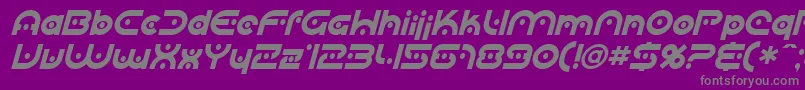 Sfplanetaryorbiter Italic Font – Gray Fonts on Purple Background
