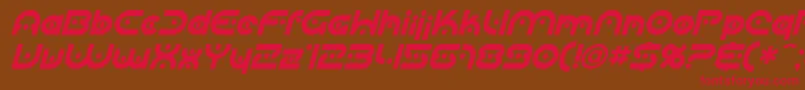 Sfplanetaryorbiter Italic Font – Red Fonts on Brown Background