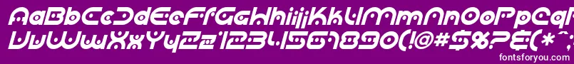 Sfplanetaryorbiter Italic-fontti – valkoiset fontit violetilla taustalla