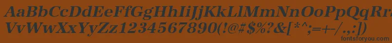 AntiquastdBolditalic Font – Black Fonts on Brown Background