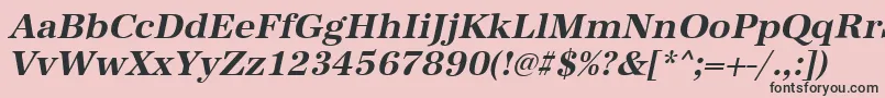 AntiquastdBolditalic Font – Black Fonts on Pink Background