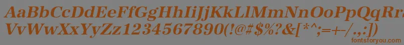 AntiquastdBolditalic Font – Brown Fonts on Gray Background