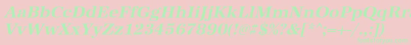 AntiquastdBolditalic Font – Green Fonts on Pink Background