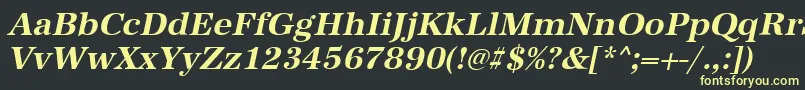 AntiquastdBolditalic-Schriftart – Gelbe Schriften auf schwarzem Hintergrund
