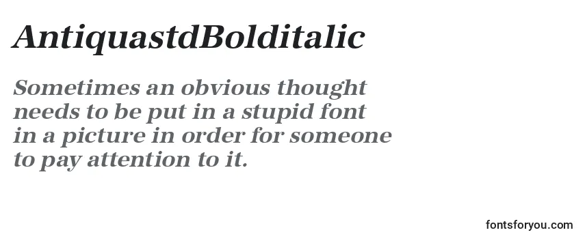 AntiquastdBolditalic Font