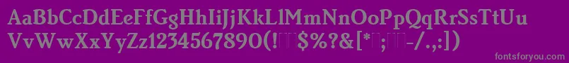 BrightonBoldPlain Font – Gray Fonts on Purple Background