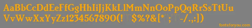 BrightonBoldPlain Font – Orange Fonts on Gray Background