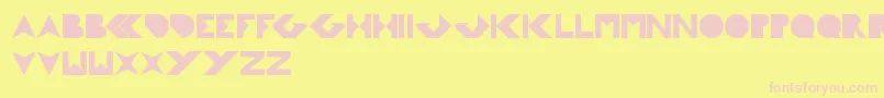 FlightSterwadess Font – Pink Fonts on Yellow Background