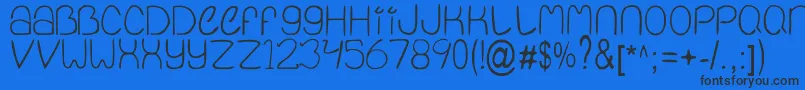 Qinfnty Font – Black Fonts on Blue Background