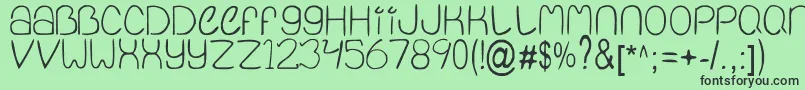 Qinfnty Font – Black Fonts on Green Background