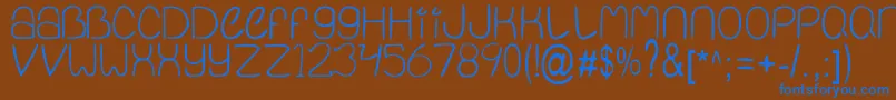 Qinfnty Font – Blue Fonts on Brown Background