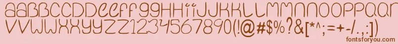 Qinfnty Font – Brown Fonts on Pink Background