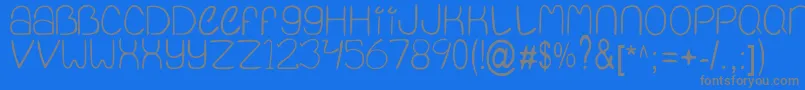 Qinfnty Font – Gray Fonts on Blue Background