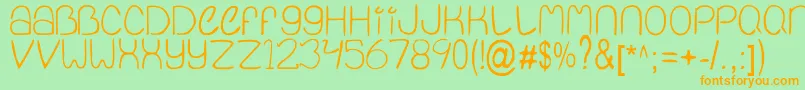 Qinfnty Font – Orange Fonts on Green Background