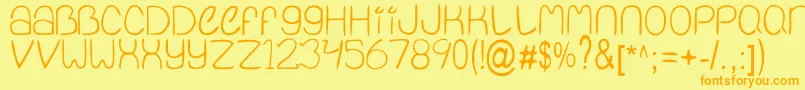 Qinfnty Font – Orange Fonts on Yellow Background