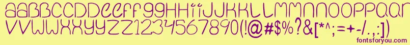 Qinfnty Font – Purple Fonts on Yellow Background