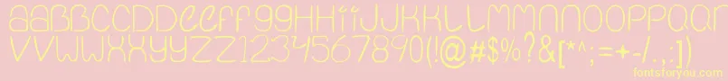 Qinfnty Font – Yellow Fonts on Pink Background