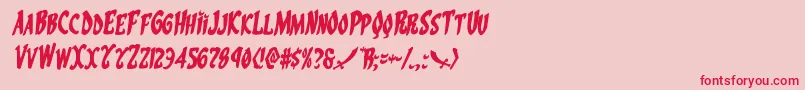 Eskindarrotal-Schriftart – Rote Schriften auf rosa Hintergrund