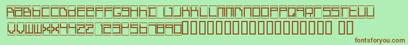 BoxTop Font – Brown Fonts on Green Background