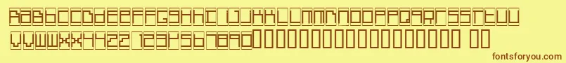 BoxTop Font – Brown Fonts on Yellow Background