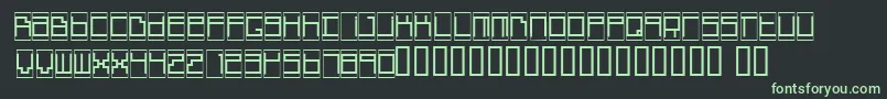 BoxTop Font – Green Fonts on Black Background