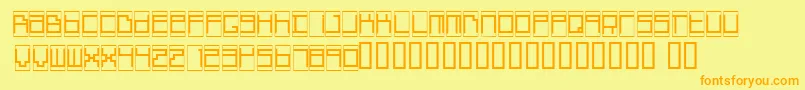 BoxTop Font – Orange Fonts on Yellow Background