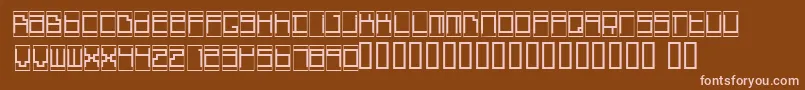 BoxTop Font – Pink Fonts on Brown Background