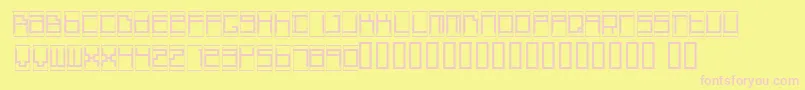 Fonte BoxTop – fontes rosa em um fundo amarelo