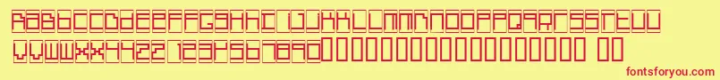 BoxTop Font – Red Fonts on Yellow Background