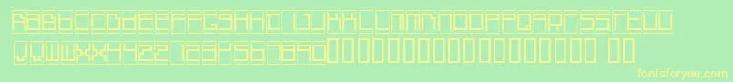 BoxTop Font – Yellow Fonts on Green Background
