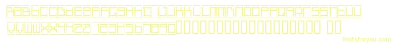 BoxTop Font – Yellow Fonts on White Background