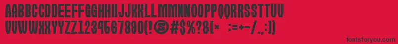 GomariceKirieFu Font – Black Fonts on Red Background